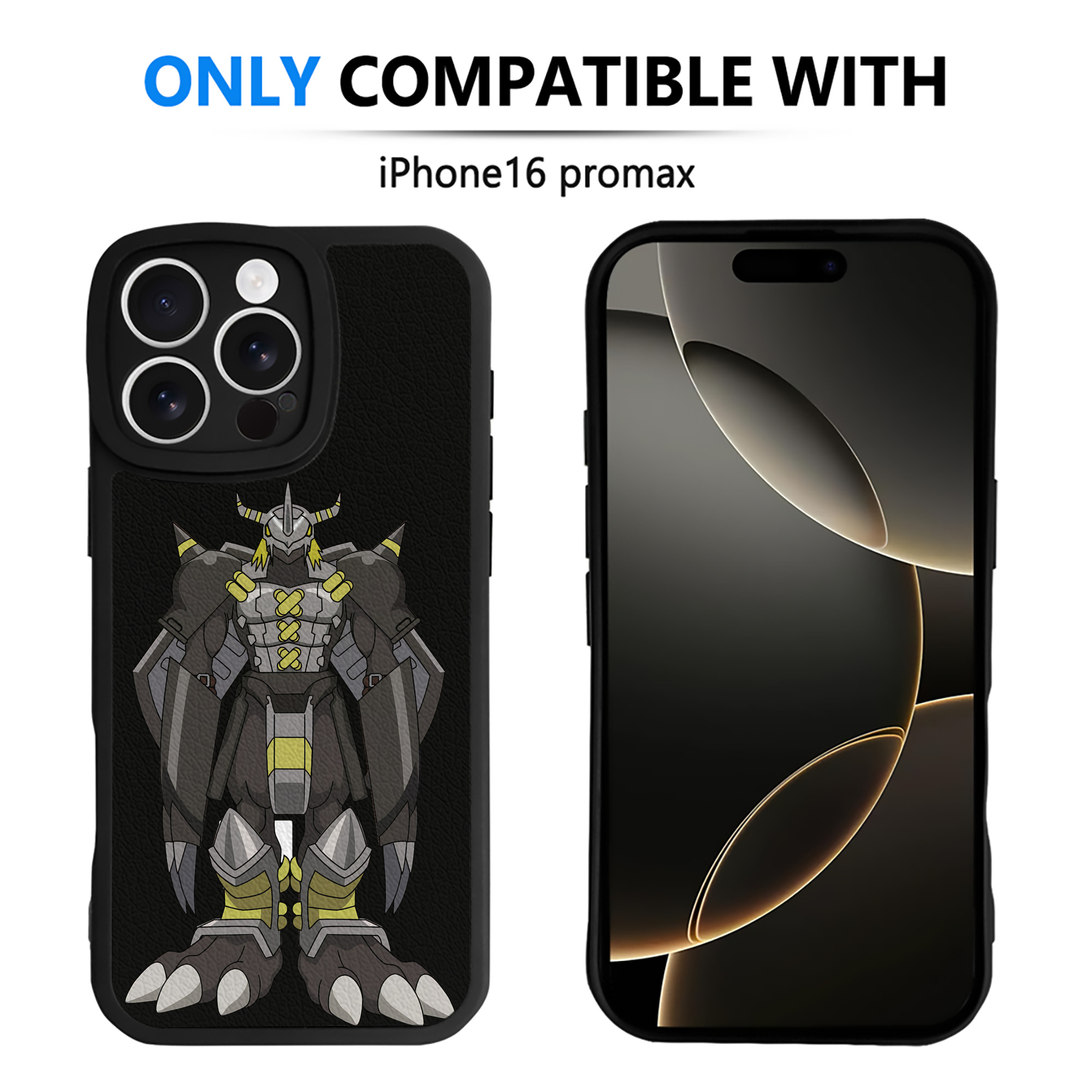 （画像用） Digimon デジタルモンスター/デジモン 【iPhone 16シリーズ対応】シリコンスマホケース（レザー調） 材質：シリコン